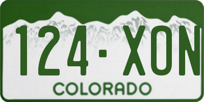 CO license plate 124XON