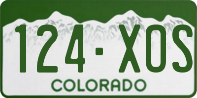 CO license plate 124XOS