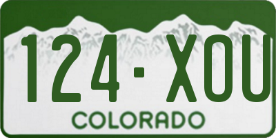 CO license plate 124XOU