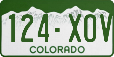 CO license plate 124XOV
