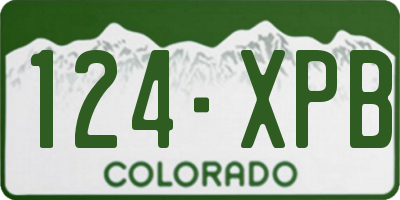 CO license plate 124XPB