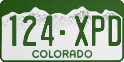 CO license plate 124XPD