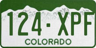 CO license plate 124XPF
