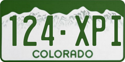 CO license plate 124XPI