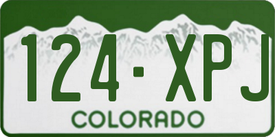 CO license plate 124XPJ