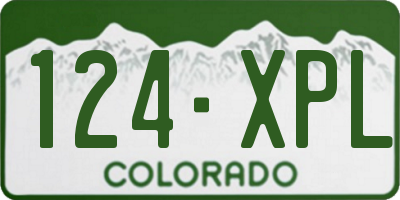 CO license plate 124XPL