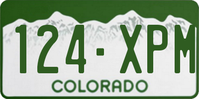 CO license plate 124XPM