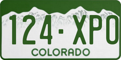 CO license plate 124XPO