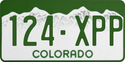 CO license plate 124XPP