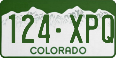 CO license plate 124XPQ