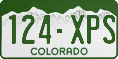 CO license plate 124XPS