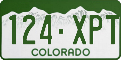 CO license plate 124XPT