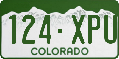 CO license plate 124XPU