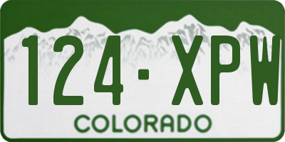 CO license plate 124XPW
