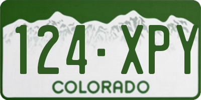 CO license plate 124XPY