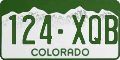 CO license plate 124XQB