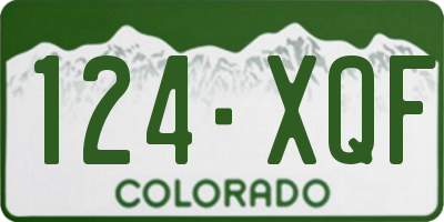 CO license plate 124XQF