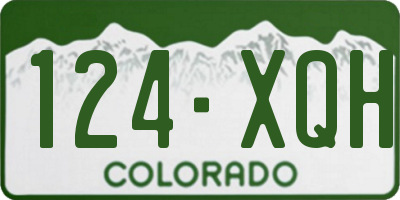 CO license plate 124XQH