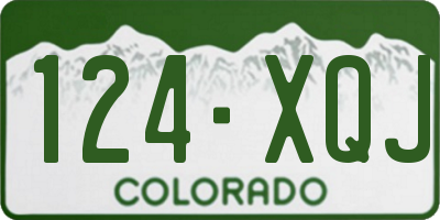 CO license plate 124XQJ