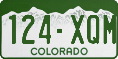 CO license plate 124XQM