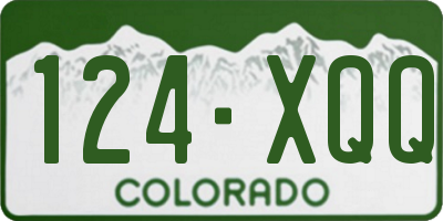 CO license plate 124XQQ