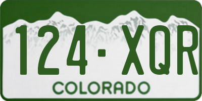 CO license plate 124XQR