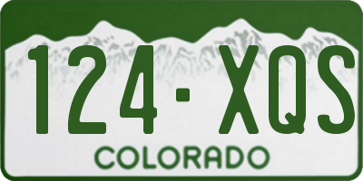 CO license plate 124XQS