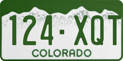 CO license plate 124XQT