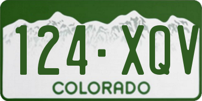 CO license plate 124XQV
