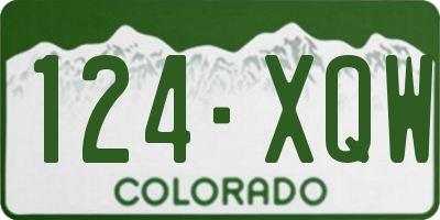 CO license plate 124XQW