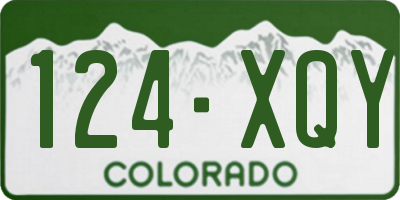 CO license plate 124XQY