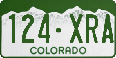 CO license plate 124XRA