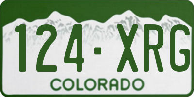 CO license plate 124XRG