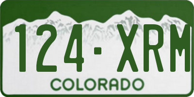 CO license plate 124XRM