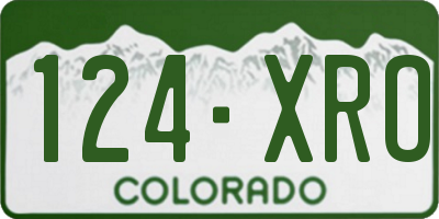 CO license plate 124XRO