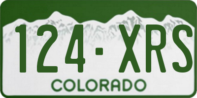 CO license plate 124XRS