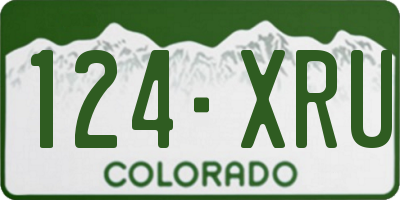 CO license plate 124XRU