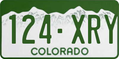 CO license plate 124XRY