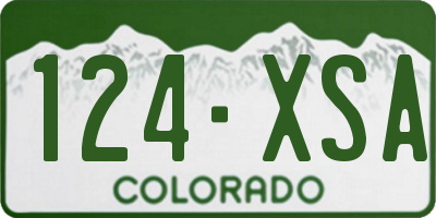 CO license plate 124XSA