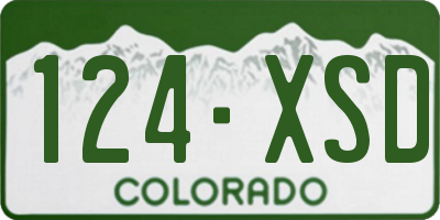 CO license plate 124XSD