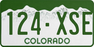 CO license plate 124XSE