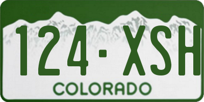 CO license plate 124XSH