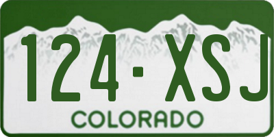 CO license plate 124XSJ
