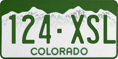 CO license plate 124XSL