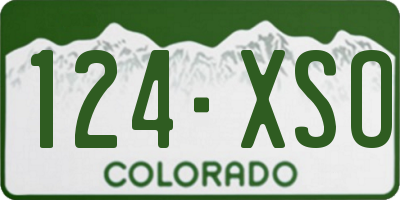 CO license plate 124XSO