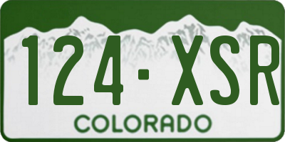 CO license plate 124XSR