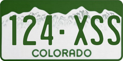 CO license plate 124XSS