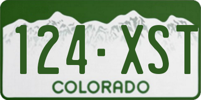 CO license plate 124XST