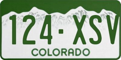 CO license plate 124XSV