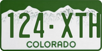 CO license plate 124XTH